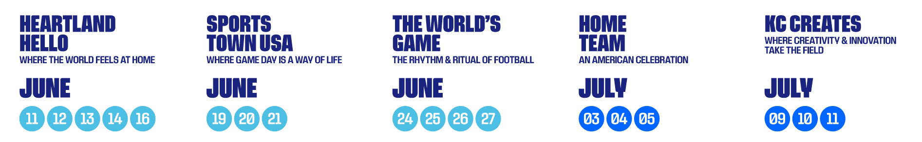 FIFA Fan Festival™ Dates and Themes