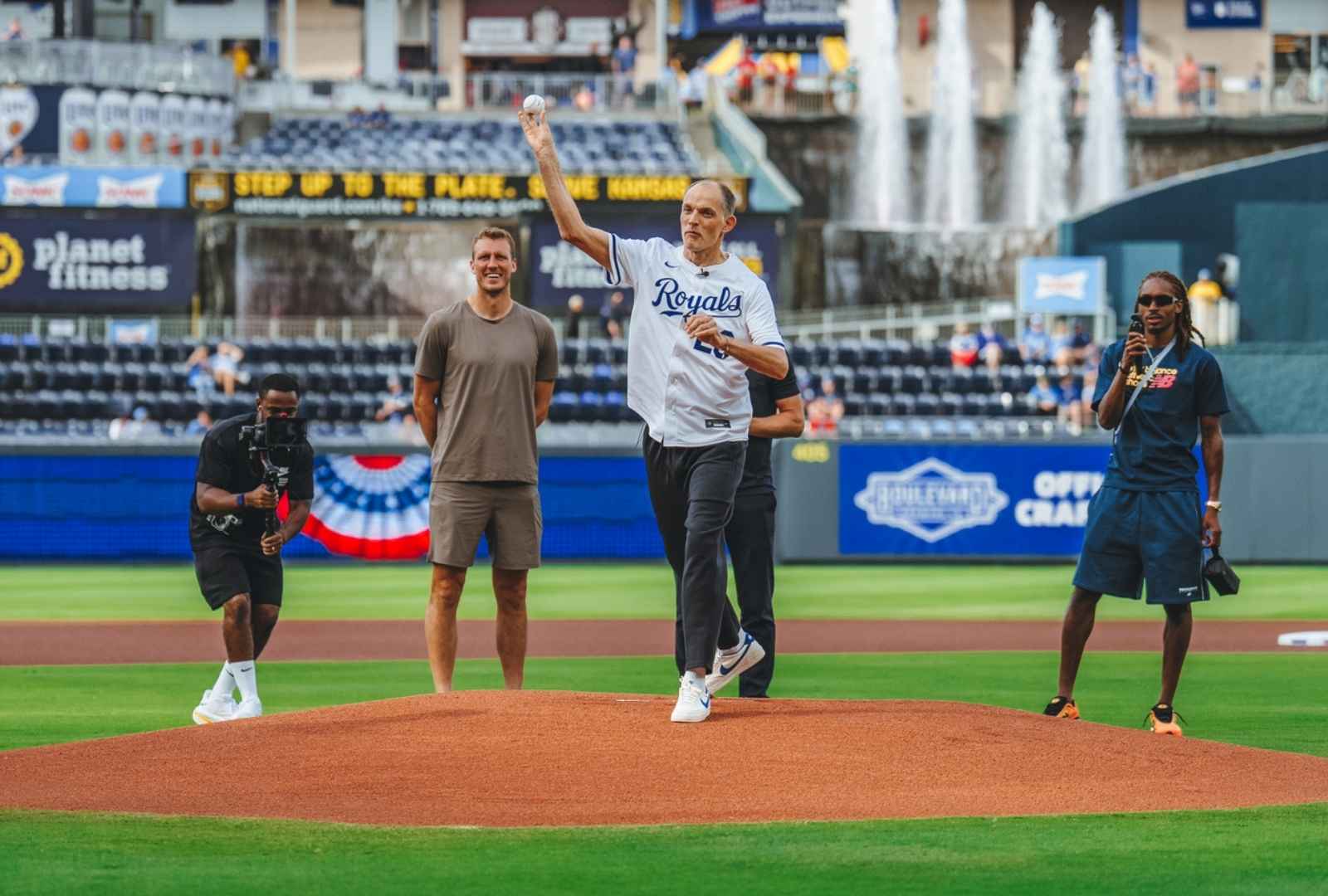 England First Pitch_KC Royals