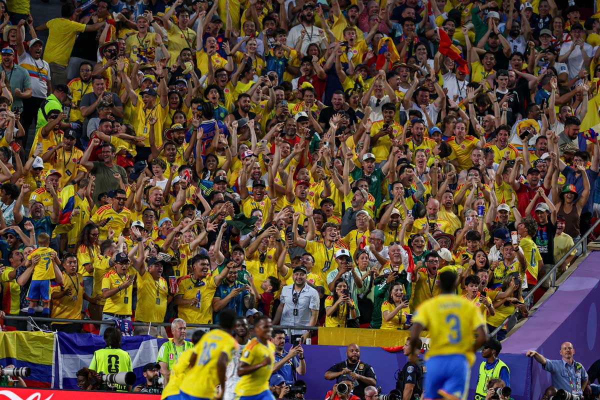 Colombian-Fans-Celebrate Colombia Fans Celebrate