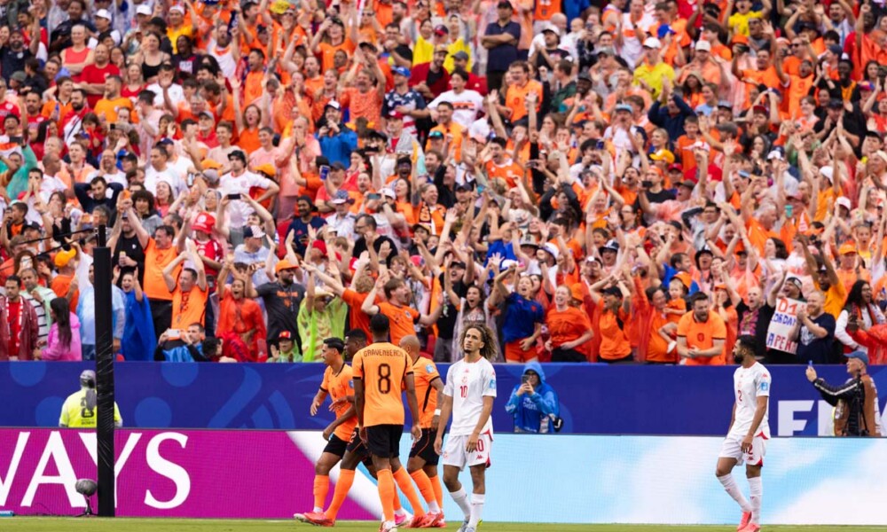 Group F game between Tunisia and Netherlands during the FIFA World Cup at Kansas City Stadium in Kansas City, MO on Thursday, June 25, 2026. Photo by Cassie Florido