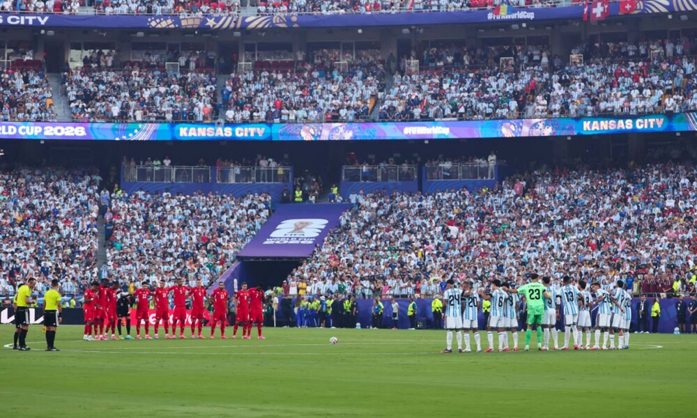 Quarterfinal game between Argentina and Switzerlands during the FIFA World Cup at Kansas City Stadium in Kansas City, MO on Saturday, July 11, 2026. Photo by Steve Sanders