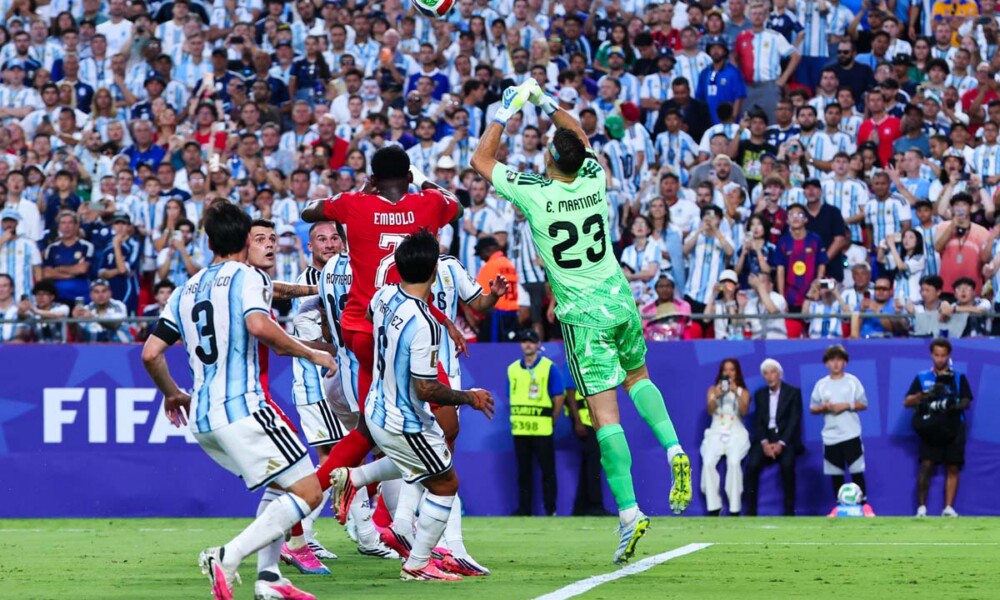 Quarterfinal game between Argentina and Switzerlands during the FIFA World Cup at Kansas City Stadium in Kansas City, MO on Saturday, July 11, 2026. Photo by Steve Sanders