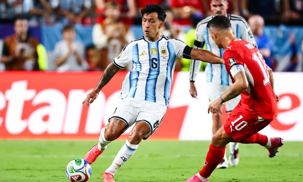 Quarterfinal game between Argentina and Switzerlands during the FIFA World Cup at Kansas City Stadium in Kansas City, MO on Saturday, July 11, 2026. Photo by Steve Sanders