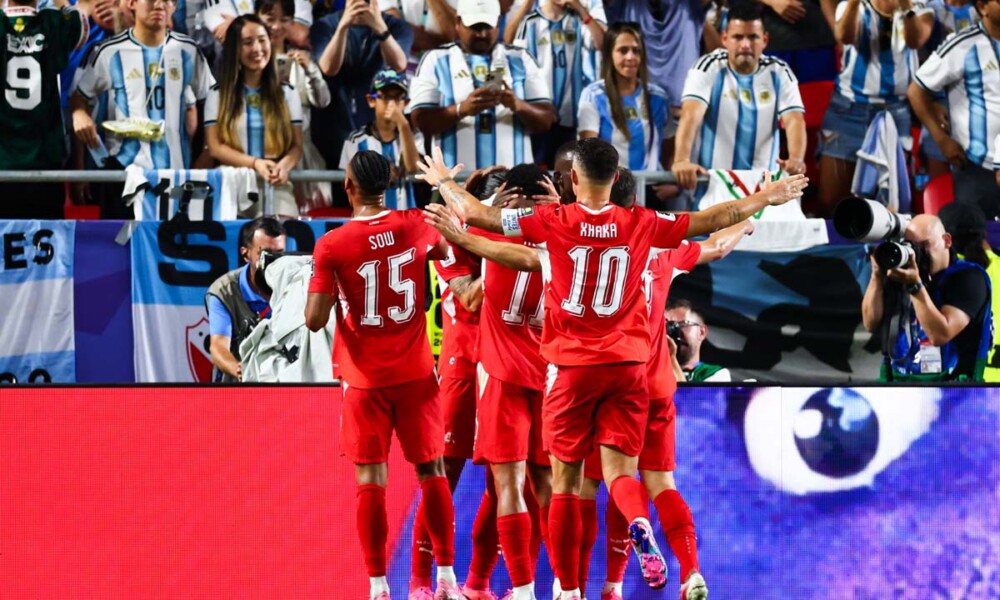 Quarterfinal game between Argentina and Switzerlands during the FIFA World Cup at Kansas City Stadium in Kansas City, MO on Saturday, July 11, 2026. Photo by Steve Sanders