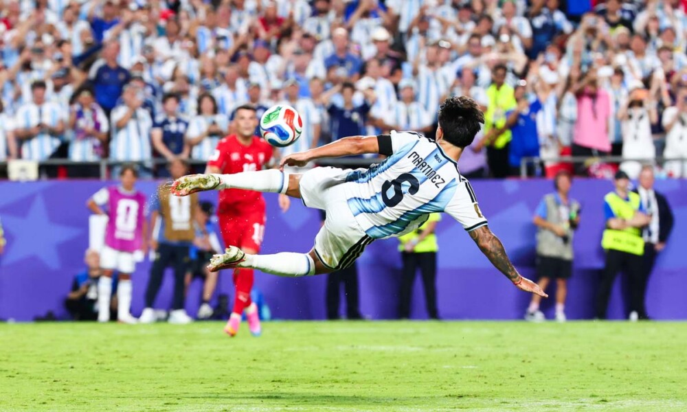 Quarterfinal game between Argentina and Switzerlands during the FIFA World Cup at Kansas City Stadium in Kansas City, MO on Saturday, July 11, 2026. Photo by Steve Sanders